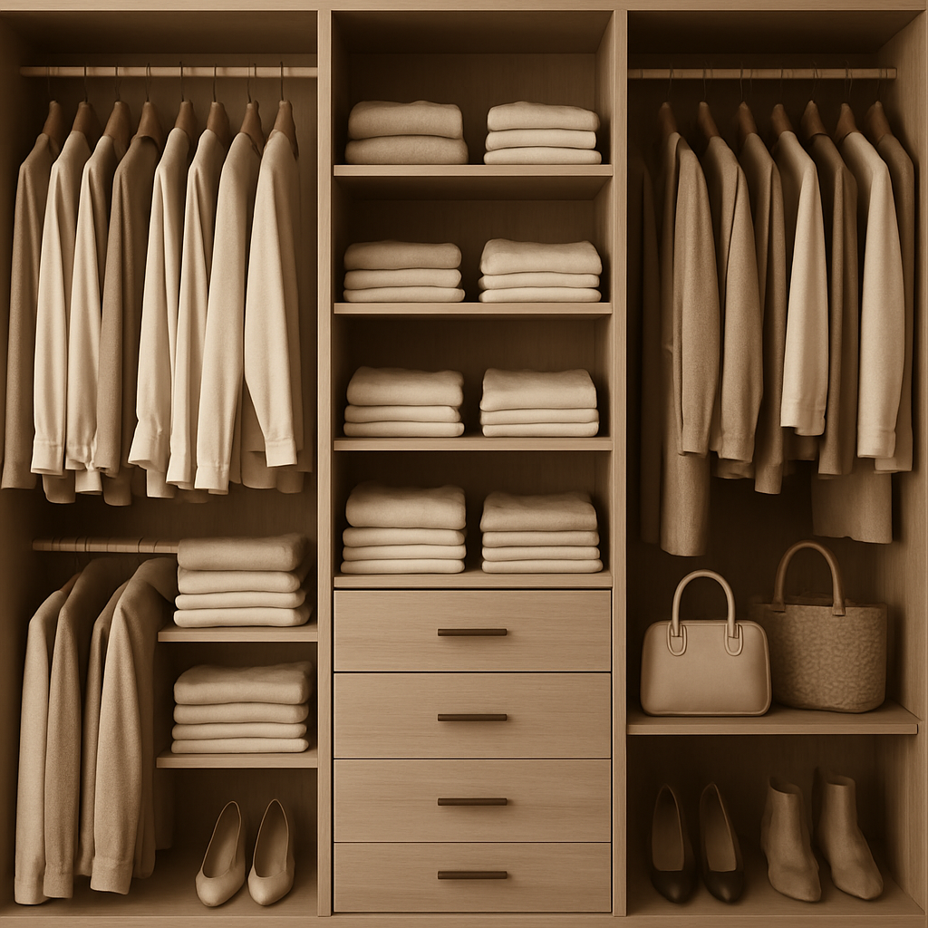 a beautiful and organized closet! This is a dream come true :)